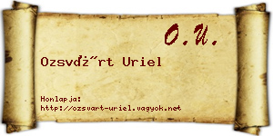 Ozsvárt Uriel névjegykártya